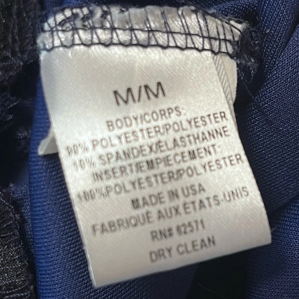 RED Saks Fifth Avenue Sheath Dress Romantic Floral Fit & Flare Blue Black Size M - Picture 9 of 15